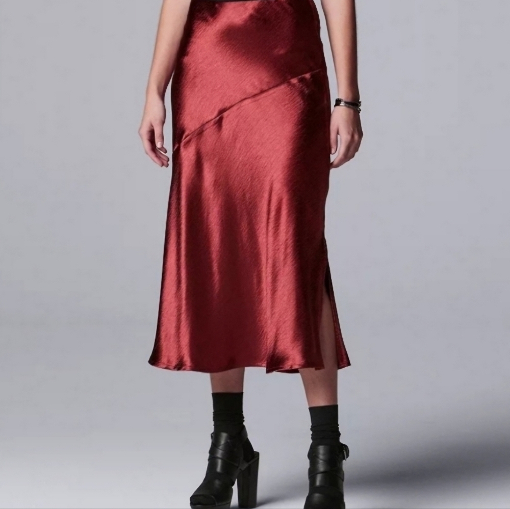 Simply Vera Wang Satin Skirt xs